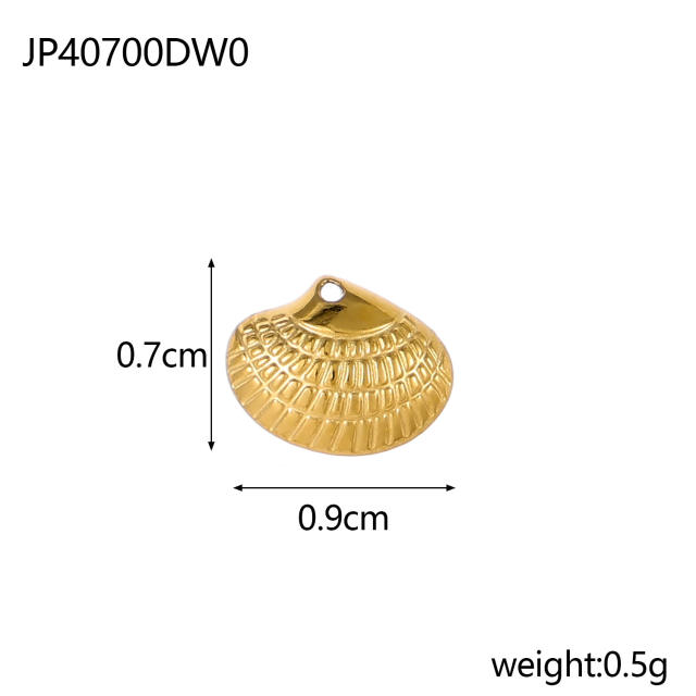 Ocean Style Series DIY Accessories Conch Shell Starfish Stainless Steel Electroplating DIY Handmade Necklace Bracelet Jewelry Hanging