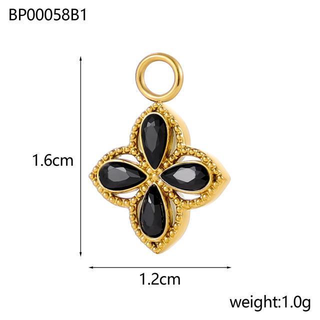 Micro-Studded Diamond Butterfly Lightweight Design Stainless Steel 18K Starry Sky Theme DIY Jewelry Zircon Moon Jewelry
