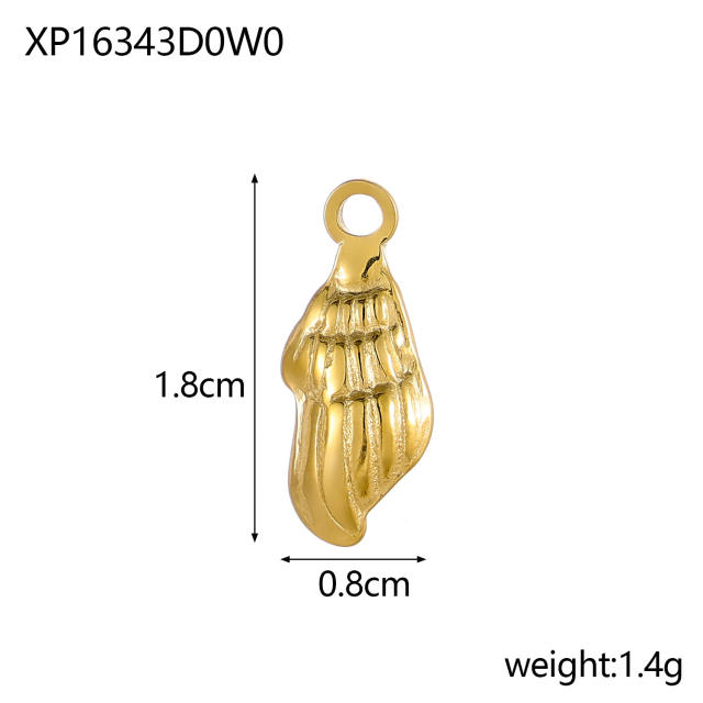 Ocean Style Series DIY Accessories Conch Shell Starfish Stainless Steel Electroplating DIY Handmade Necklace Bracelet Jewelry Hanging