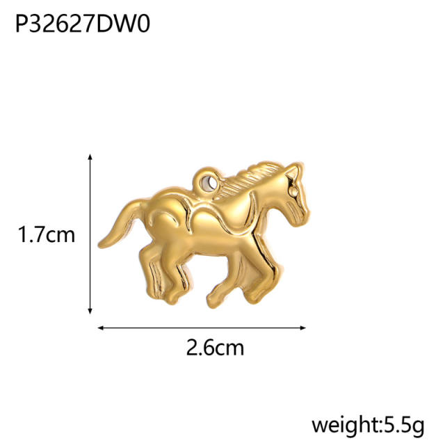 Hot-Selling Baroque Style Heart Pendant Zircon Inlaid Stainless Steel DIY Jewelry Accessories Wholesale
