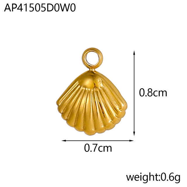 Ocean Style Series DIY Accessories Conch Shell Starfish Stainless Steel Electroplating DIY Handmade Necklace Bracelet Jewelry Hanging