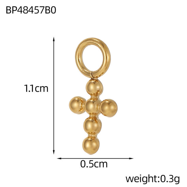 Vintage handmade jewelry cross design charm DIY jewelry pendant stainless steel accessory