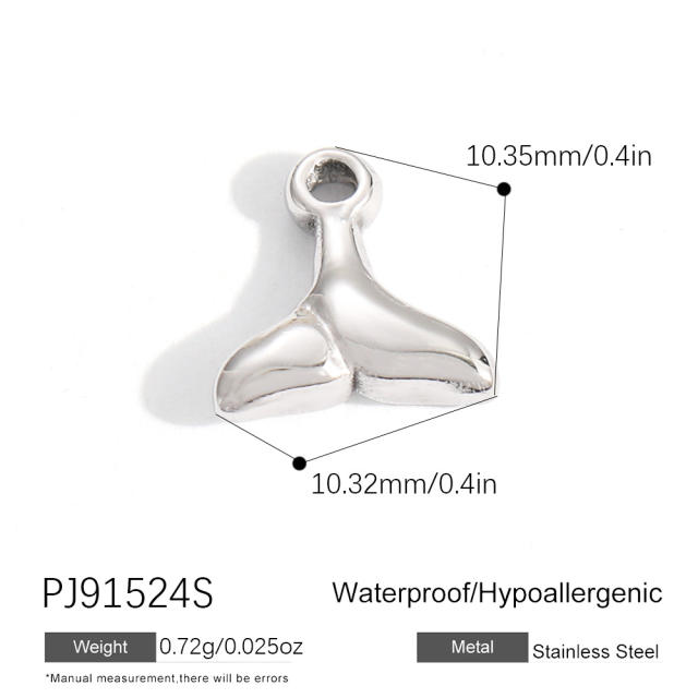 Silver color enamel hot sale element stainless steel charm DIY jewelry accessory