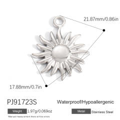 Silver color enamel hot sale element stainless steel charm DIY jewelry accessory
