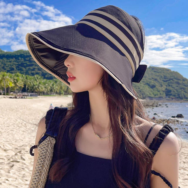Black rubber sunshade sunscreen cap  anti-ultraviolet visors sunhat