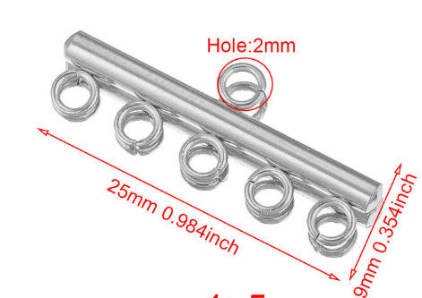 Stainless Steel Porous Connection Pendant Buckle Stick Welding Ring Connection Necklace Bracelet Buckle DIY Handmade Jewelry Accessories