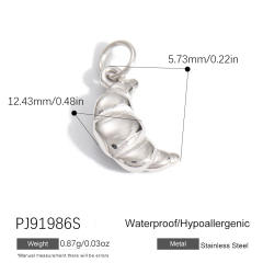 Silver color enamel hot sale element stainless steel charm DIY jewelry accessory