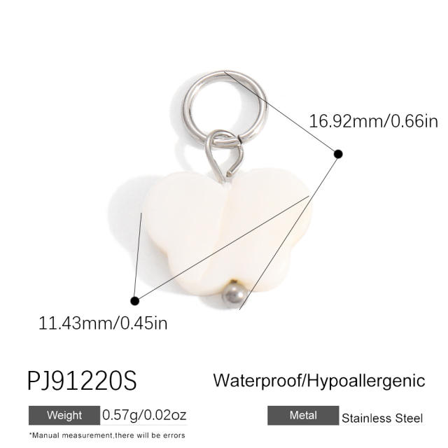 Silver color enamel hot sale element stainless steel charm DIY jewelry accessory