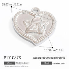 Silver color enamel hot sale element stainless steel charm DIY jewelry accessory