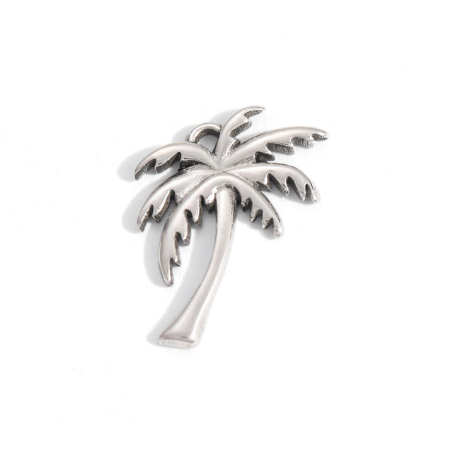 Silver color enamel hot sale element stainless steel charm DIY jewelry accessory