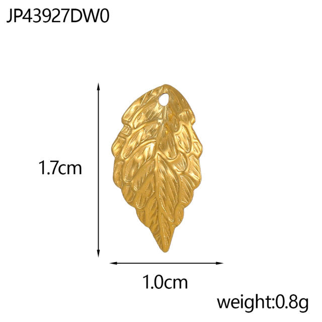 Ancient Gold Hanging DIY Metallic Accessories Bracelet Necklace Personalized Accessories Leaf Feather Retro Pendant