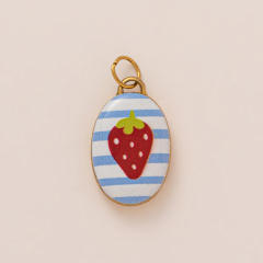 Women's Blue Sky White Clouds Stainless Steel New Vacuum Plating charm