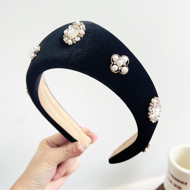 Velvet Triangle Headband WomenNew British Retro Hair Clamp Headband