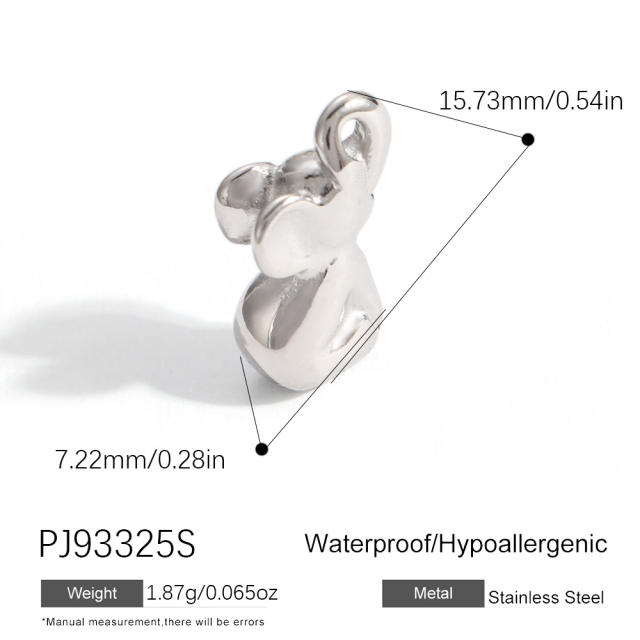 Silver color enamel hot sale element stainless steel charm DIY jewelry accessory