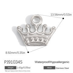 Silver color enamel hot sale element stainless steel charm DIY jewelry accessory