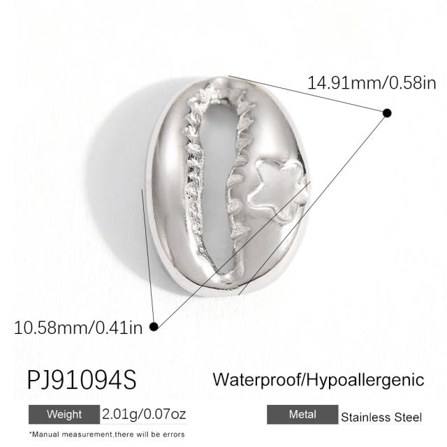 Silver color enamel hot sale element stainless steel charm DIY jewelry accessory