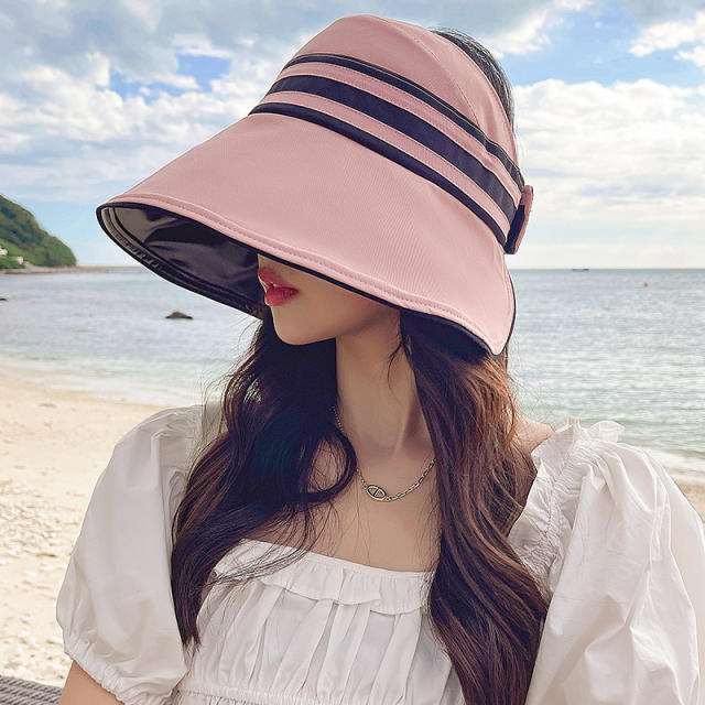 Black rubber sunshade sunscreen cap  anti-ultraviolet visors sunhat