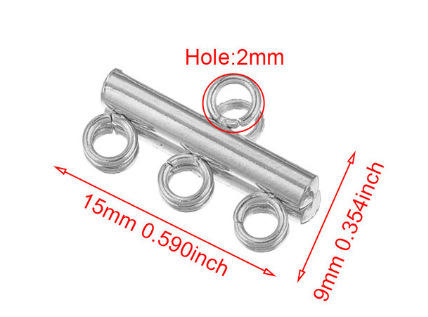 Stainless Steel Porous Connection Pendant Buckle Stick Welding Ring Connection Necklace Bracelet Buckle DIY Handmade Jewelry Accessories