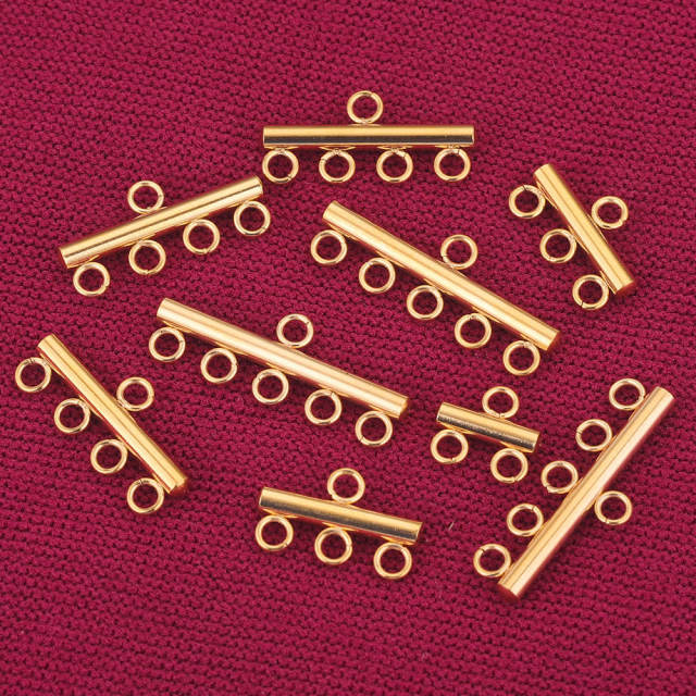 Stainless Steel Porous Connection Pendant Buckle Stick Welding Ring Connection Necklace Bracelet Buckle DIY Handmade Jewelry Accessories