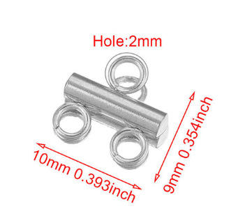 Stainless Steel Porous Connection Pendant Buckle Stick Welding Ring Connection Necklace Bracelet Buckle DIY Handmade Jewelry Accessories