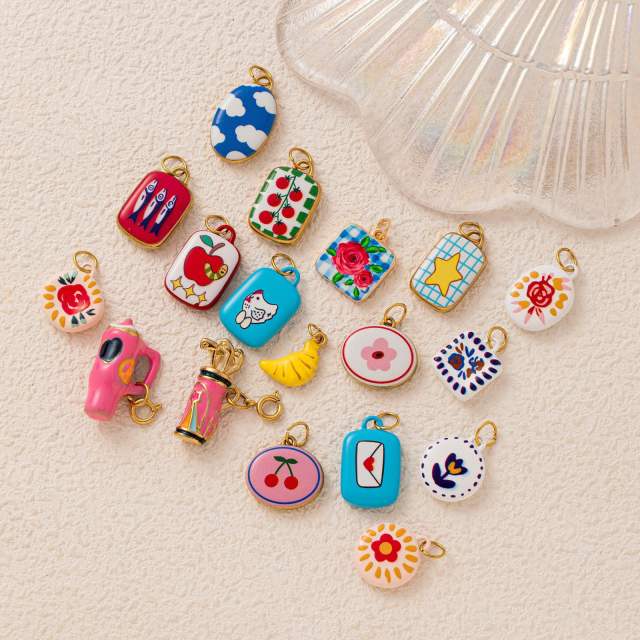 Women's Gold Color-Preserving Stainless Steel Vacuum Plating charm DIY jewelry accessory