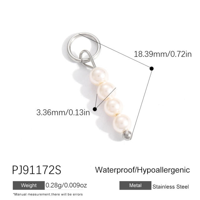 Silver color enamel hot sale element stainless steel charm DIY jewelry accessory