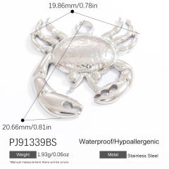 Silver color enamel hot sale element stainless steel charm DIY jewelry accessory