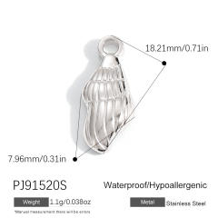 Silver color enamel hot sale element stainless steel charm DIY jewelry accessory