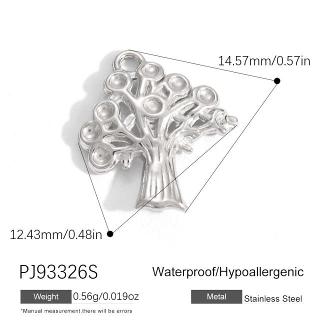 Silver color enamel hot sale element stainless steel charm DIY jewelry accessory