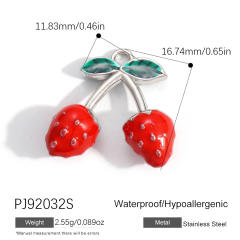 Silver color enamel hot sale element stainless steel charm DIY jewelry accessory