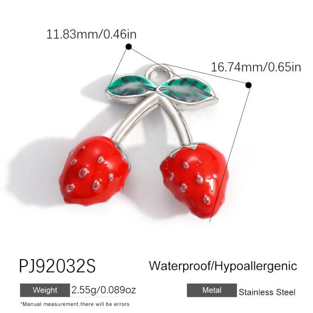 Silver color enamel hot sale element stainless steel charm DIY jewelry accessory