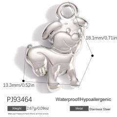 Silver color enamel hot sale element stainless steel charm DIY jewelry accessory