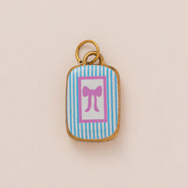 Women's Blue Sky White Clouds Stainless Steel New Vacuum Plating charm