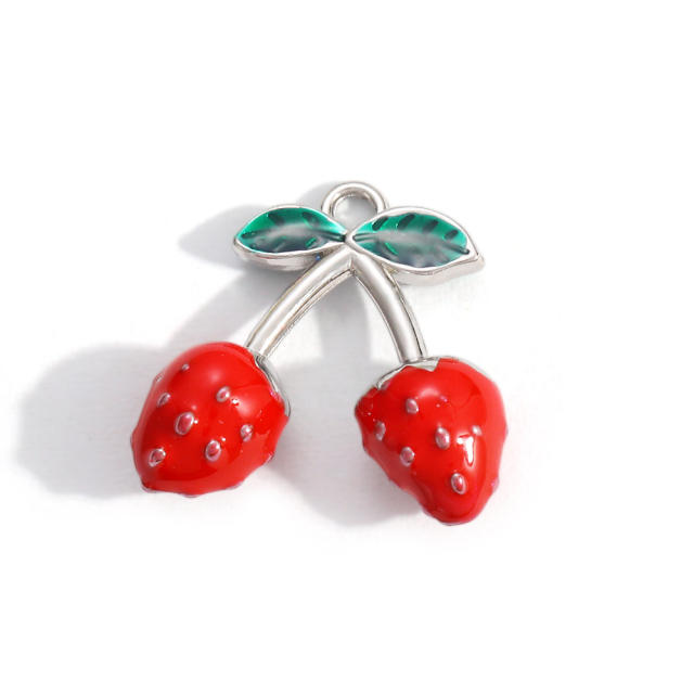 Silver color enamel hot sale element stainless steel charm DIY jewelry accessory