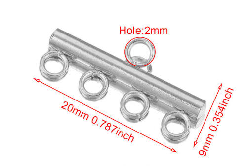 Stainless Steel Porous Connection Pendant Buckle Stick Welding Ring Connection Necklace Bracelet Buckle DIY Handmade Jewelry Accessories