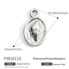 Silver color enamel hot sale element stainless steel charm DIY jewelry accessory