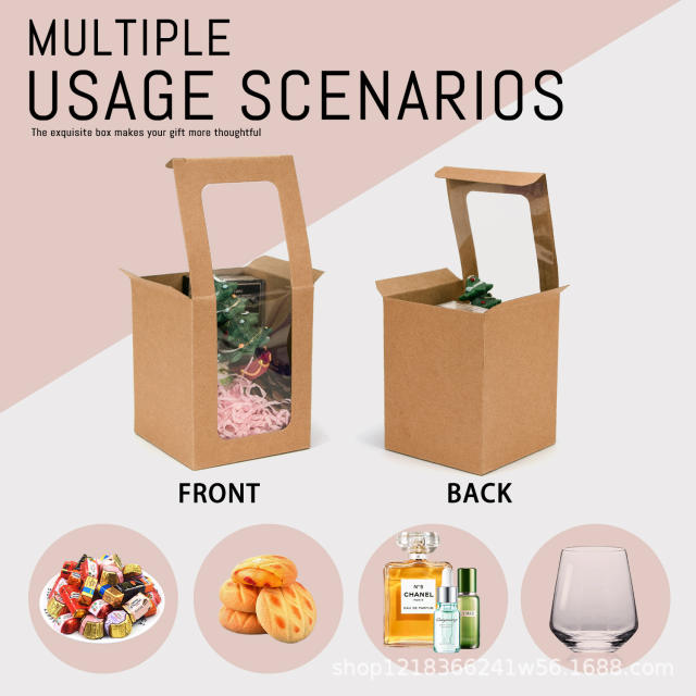 Laser Carton Cardboard Buckle Bottom Box Window Window Box Packaging Box