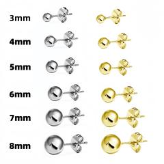 Ear Piercing Stainless Steel earrings Bead Earrings Versatile Sleeping Earrings