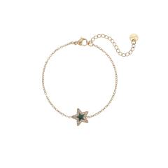 Delicate diamond star colorful stainless steel bracelet
