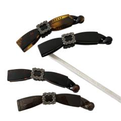 Elegant rhinestone easy match banana hair clips