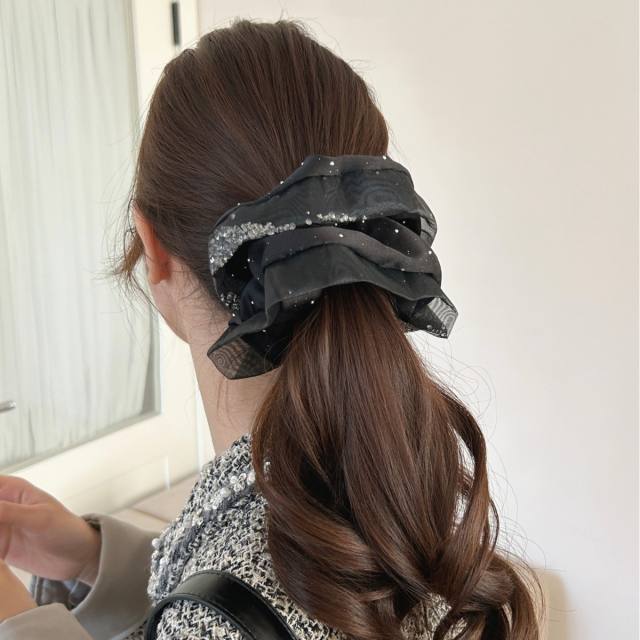 Elegant satin large size scrunchies for women