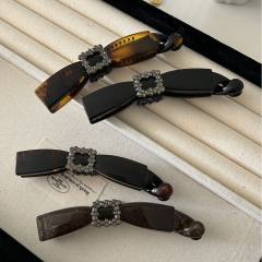 Elegant rhinestone easy match banana hair clips