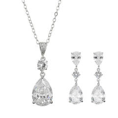 Bridal jewelry women's necklace earrings suit diamond necklace earrings set