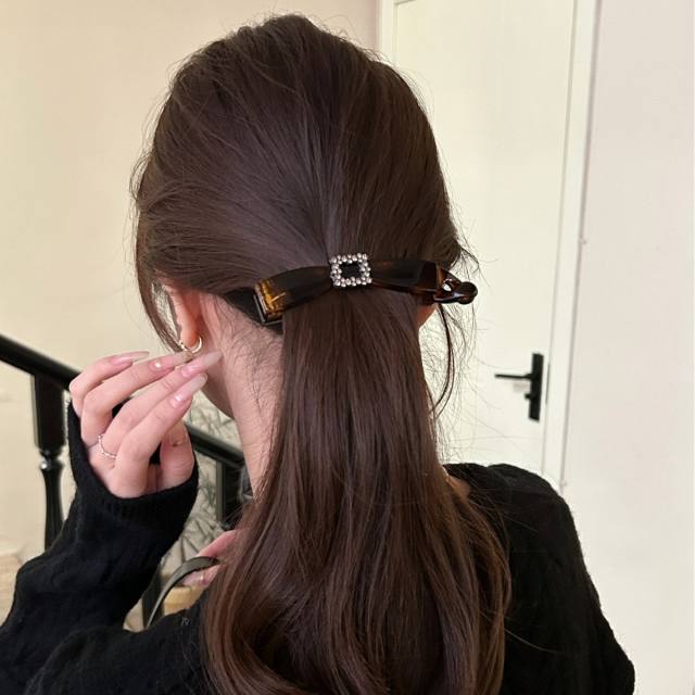 Elegant rhinestone easy match banana hair clips