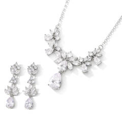 Bridal jewelry women's necklace earrings suit diamond necklace earrings set