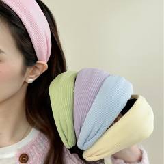 Spring new design cream color wide headband for women