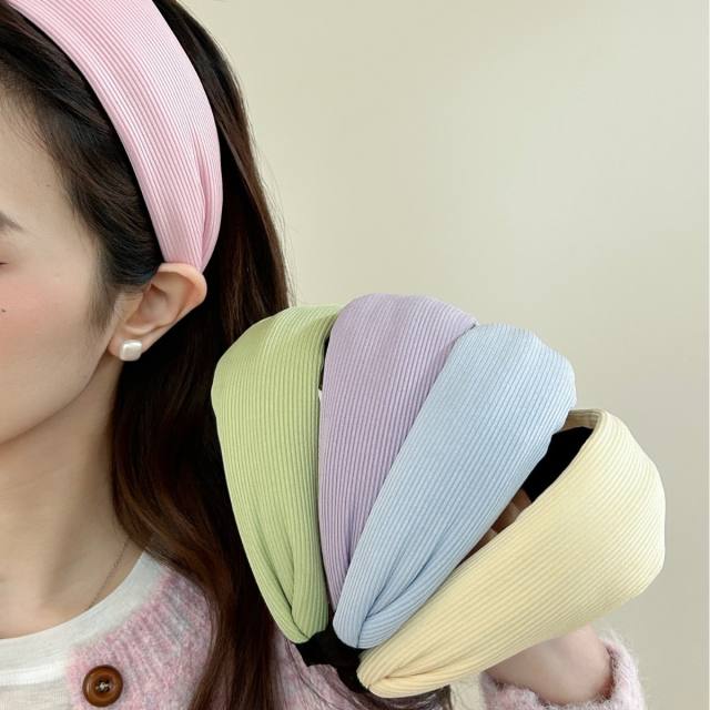 Spring new design cream color wide headband for women