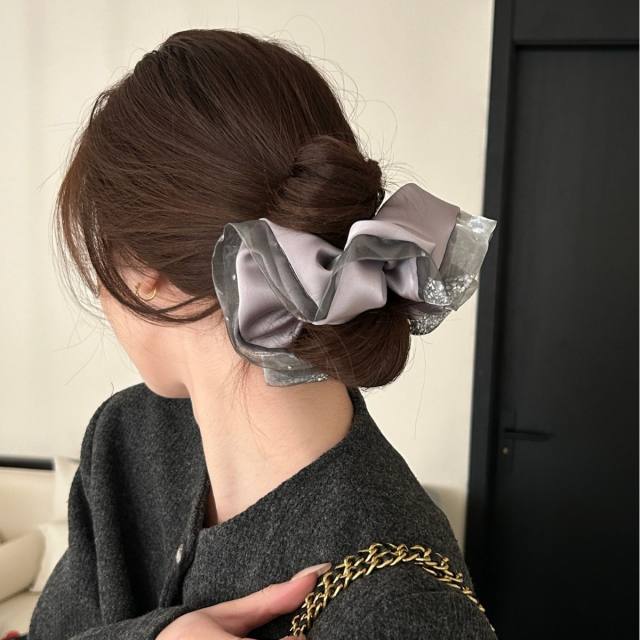 Elegant satin large size scrunchies for women