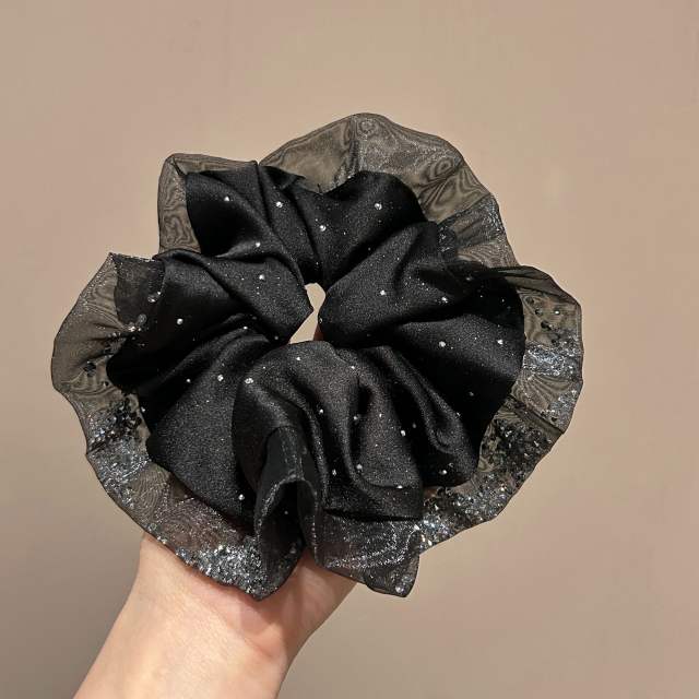Elegant satin large size scrunchies for women