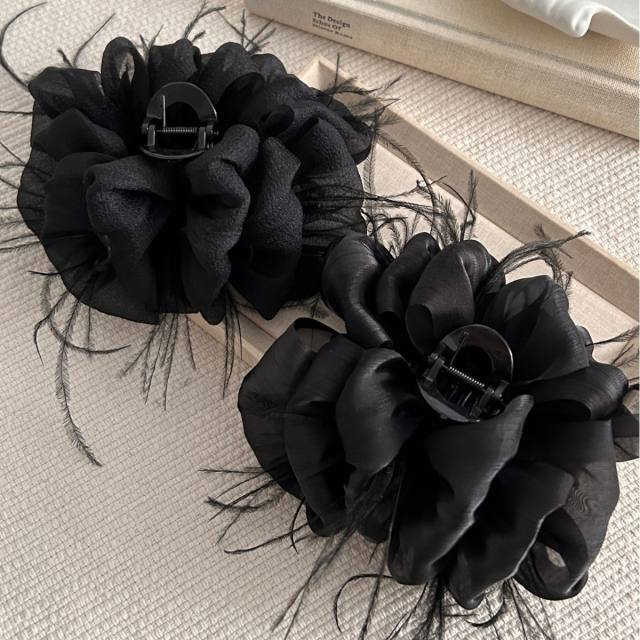 Elegant feather style women hair claw clips